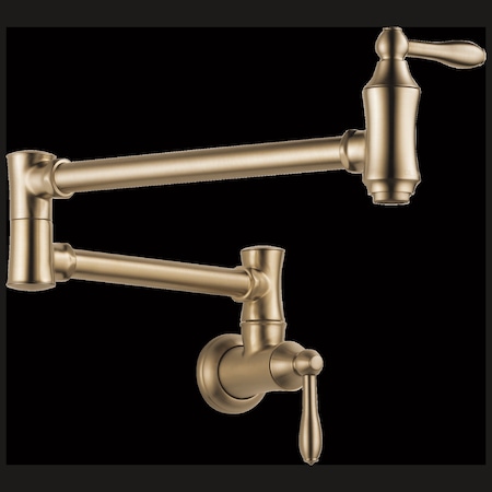 Delta Kitchen Sink Single hole wall mount installation Hole, Champagne Bronze Finish 1177LF-CZ